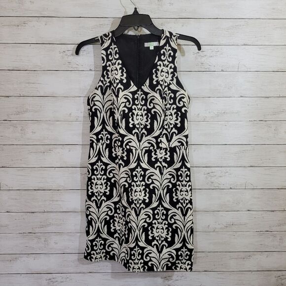 Jade Dresses & Skirts - Jade Black & White V Neck  Jacquard Dress Work Career Size XS‎